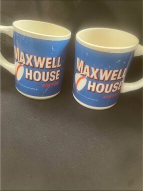 VTG Maxwell House coffee Mugs 8oz circa 1950s- Set of 2